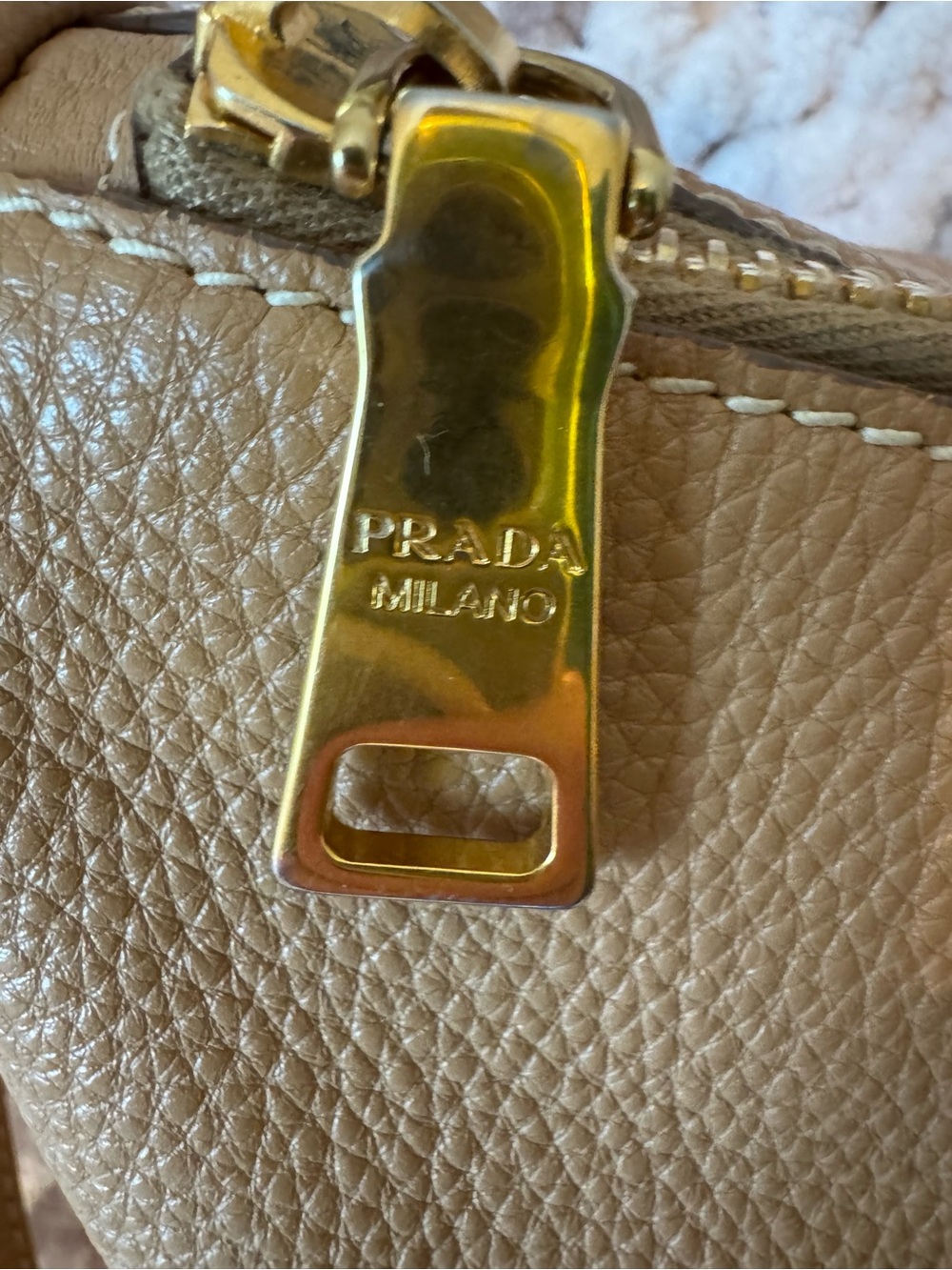 Prada Vitello Daino Leather Satchel with Gold Hardware - Picture 4 of 11